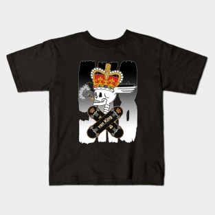 van King - King Royal Skull Metal SK8 - The Streets Are My Kingdom Kids T-Shirt